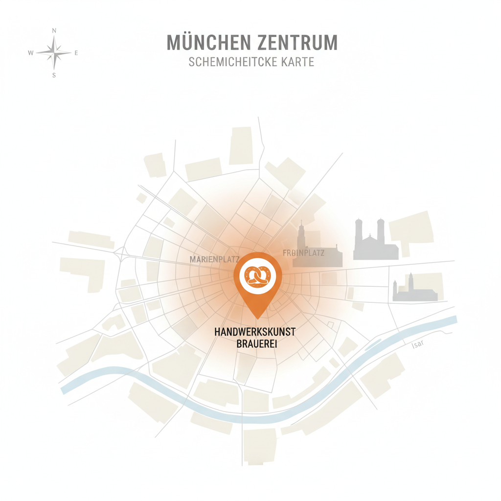 Anfahrtsskizze zum Betriebsstandort in der Münchner Innenstadt