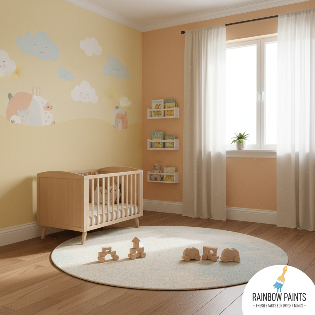 Kinderzimmer mit sanften Farben